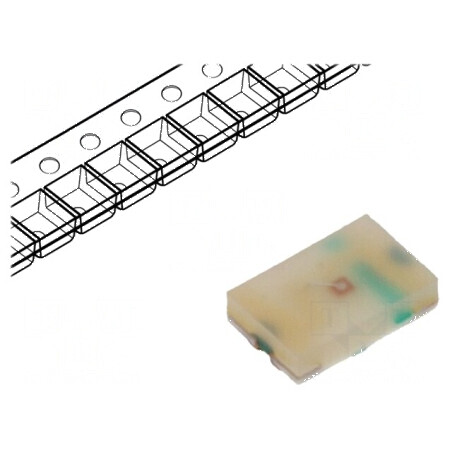 LED SMD 0805 Verde 4,5-15mcd 2x1,25x0,4mm 130° 20mA 572nm | Electronic-mag.ro | Componente Electronice