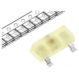 LED SMD SOT23 galben 1,6÷5mcd 140° 20mA 3x1,3x1,05mm | Electronic-mag.ro | Componente Electronice