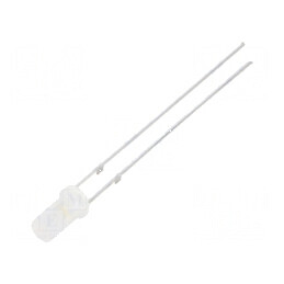 LED 3mm Alb Cald 750-1120mcd 140° Plat | Electronic-mag.ro | Componente Electronice