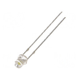 LED 3mm Alb Rece 1560-1800mcd 140° Plat | Electronic-mag.ro | Componente Electronice