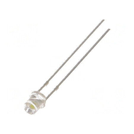 LED 3mm Alb Rece 1560-1800mcd 140° Plat | Electronic-mag.ro | Componente Electronice