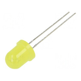 LED galben 8mm 150mcd 60° convex | Electronic-mag.ro | Componente Electronice