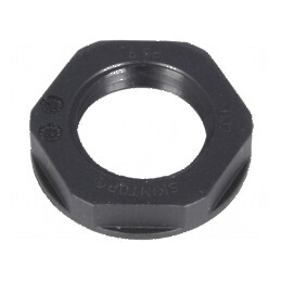 Piuliță PG9 poliamidă UL94V-2 22mm neagră 20-100°C Filet PG | Electronic-mag.ro | Componente Electronice