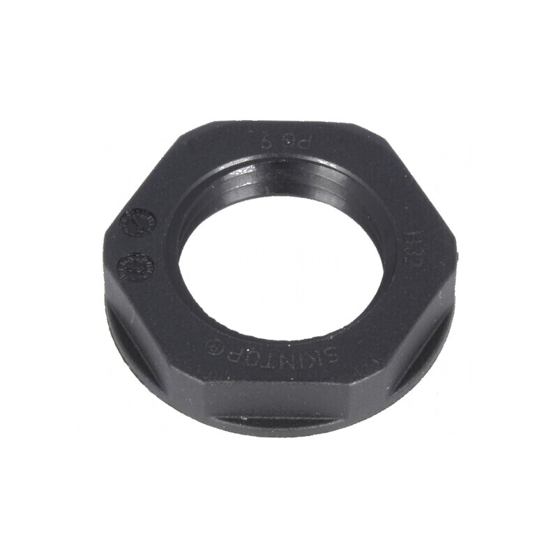 Piuliță PG9 poliamidă UL94V-2 22mm neagră 20-100°C Filet PG | Electronic-mag.ro | Componente Electronice