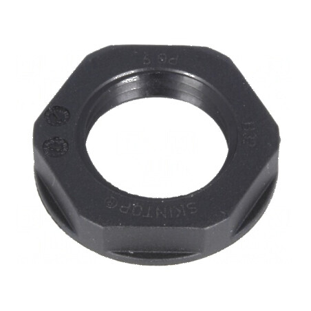 Piuliță PG9 poliamidă UL94V-2 22mm neagră 20-100°C Filet PG | Electronic-mag.ro | Componente Electronice