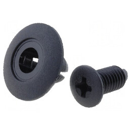 Diblu poliamidă 8mm negru pentru montaj | Electronic-mag.ro | Componente Electronice