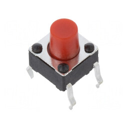 Microîntrerupător TACT SPST-NO 0,05A/12VDC THT | Electronic-mag.ro | Componente Electronice