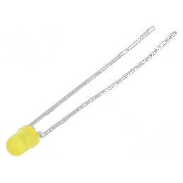 LED 3mm galben 1,6-10mcd 30° convex 2,4-3V | Electronic-mag.ro | Componente Electronice