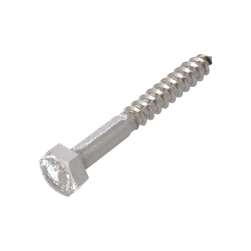 Şurub lemn 6x50mm hexagonal fără 10mm, înălţime cap 4mm | Electronic-mag.ro | Componente Electronice