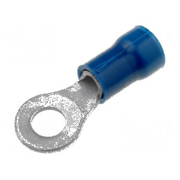 Vârf inelar M4 Ø 4,3mm 1,25-2mm² crimpat pe cablu izolat | Electronic-mag.ro | Componente Electronice