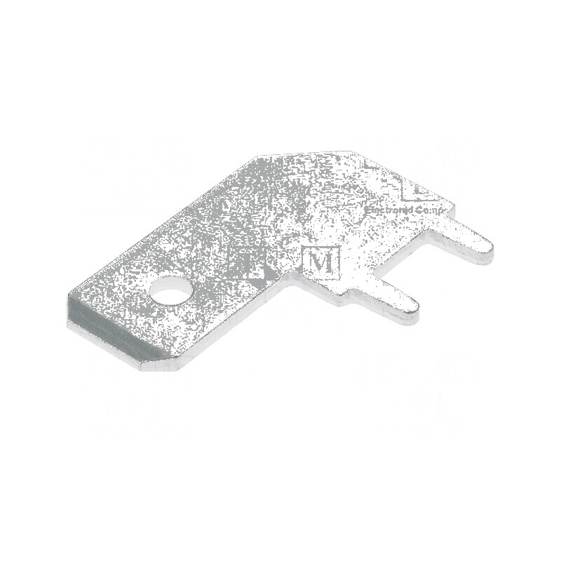 Terminal plat 6,3mm 0,8mm tată THT alamă cositorit | Electronic-mag.ro | Componente Electronice