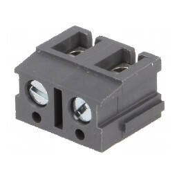 Regletă de conexiuni pentru PCB 90° 7,5mm 2 piste 10A | Electronic-mag.ro | Componente Electronice