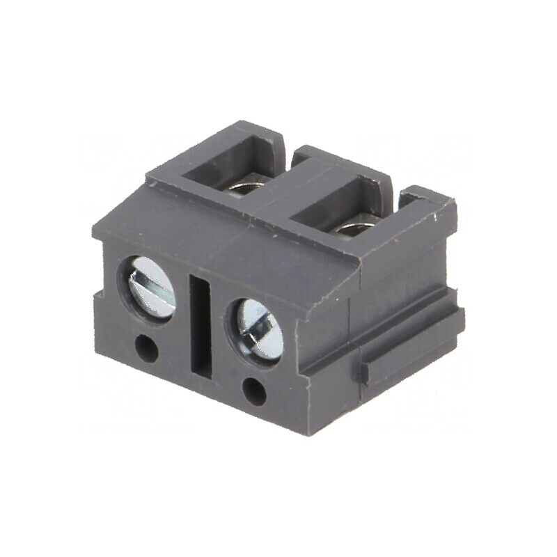 Regletă de conexiuni pentru PCB 90° 7,5mm 2 piste 10A | Electronic-mag.ro | Componente Electronice