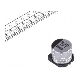 Condensator electrolitic low ESR SMD 330uF 6.3VDC 6.3x5.8mm | Electronic-mag.ro | Componente Electronice