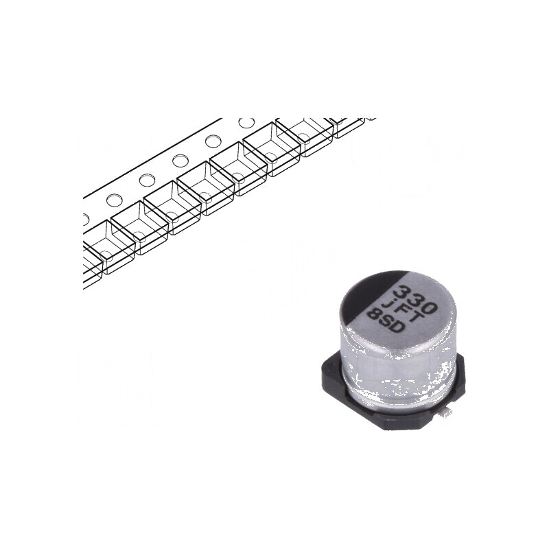 Condensator electrolitic low ESR SMD 330uF 6.3VDC 6.3x5.8mm | Electronic-mag.ro | Componente Electronice Condensator electrolitic low ESR SMD 330uF 6.3VDC 6.3x5.8mm | Electronic-mag.ro | Componente Electronice
