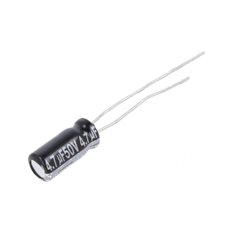 Condensator electrolitic THT 4,7uF 50V Ø5x11mm ±20% 5000h | Electronic-mag.ro | Componente Electronice Condensator electrolitic THT 4,7uF 50V Ø5x11mm ±20% 5000h | Electronic-mag.ro | Componente Electronice