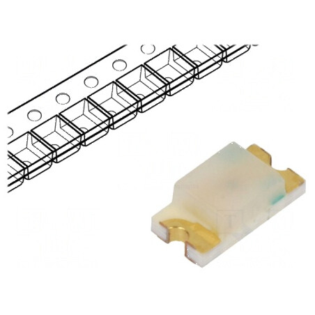 LED SMD 1206 roșie 28,5-90mcd 3,2x1,6x1,1mm 20mA 60mW | Electronic-mag.ro | Componente Electronice