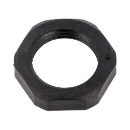 Piuliță M20 poliamidă 6mm Cheie 27mm neagră -40÷100°C | Electronic-mag.ro | Componente Electronice