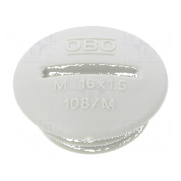 Capac de protecţie M16 1,5 polistiren gri deschis 6mm | Electronic-mag.ro | Componente Electronice