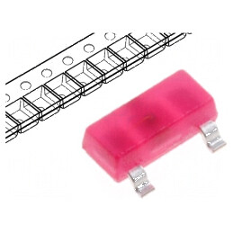 LED SMD SOT23 roșie 1,25mcd 3x1,3x1,05mm 140° 2mA 625nm | Electronic-mag.ro | Componente Electronice