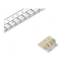 LED SMD 0606 Roșie/Verde 1,6x1,5mm 20mA 120° | Electronic-mag.ro | Componente Electronice