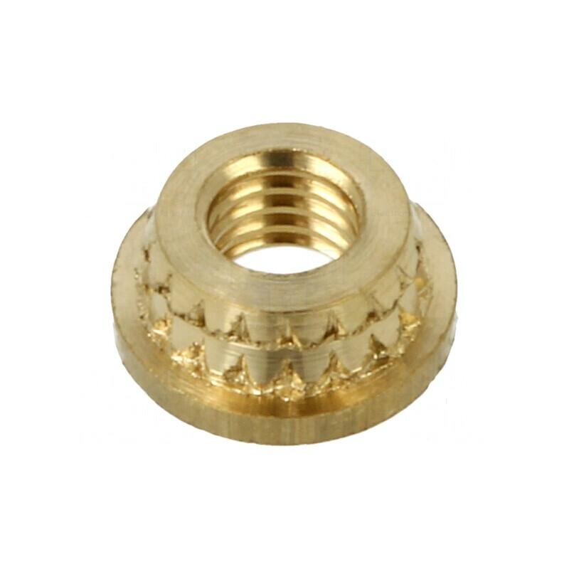 Adaos filetat M3 din alamă pentru plastic, Lungime: 1,85mm, BN 37905 | Electronic-mag.ro | Componente Electronice Adaos filetat M3 din alamă pentru plastic, Lungime: 1,85mm, BN 37905 | Electronic-mag.ro | Componente Electronice
