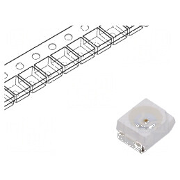LED SMD 3528 Portocalie 100-150mcd 3.5x2.8x1.7mm 120° PLCC2 | Electronic-mag.ro | Componente Electronice