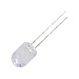 LED 8mm alb rece 18000-25000mcd 30° convex | Electronic-mag.ro | Componente Electronice