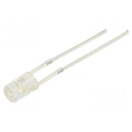 LED 3mm alb rece 450-600mcd 100° plat | Electronic-mag.ro | Componente Electronice