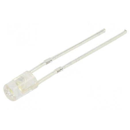 LED 3mm alb rece 450-600mcd 100° plat | Electronic-mag.ro | Componente Electronice