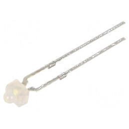 LED alb rece 750-1120mcd 30° convex 2,54mm | Electronic-mag.ro | Componente Electronice