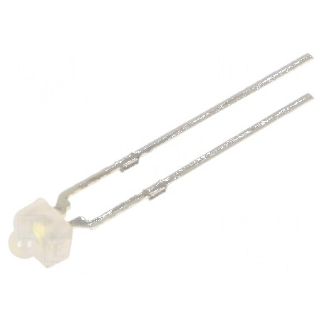 LED alb rece 750-1120mcd 30° convex 2,54mm | Electronic-mag.ro | Componente Electronice
