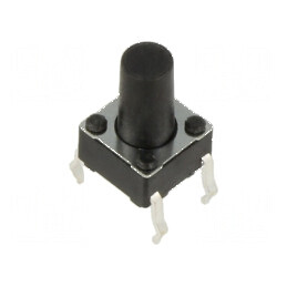 Microîntrerupător TACT SPST-NO 0,05A/12VDC THT | Electronic-mag.ro | Componente Electronice