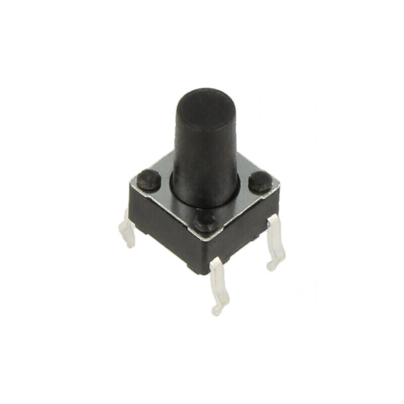 Microîntrerupător TACT SPST-NO 0,05A/12VDC THT | Electronic-mag.ro | Componente Electronice
