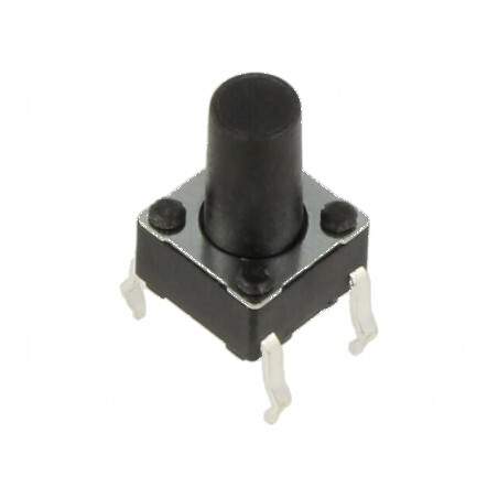 Microîntrerupător TACT SPST-NO 0,05A/12VDC THT | Electronic-mag.ro | Componente Electronice