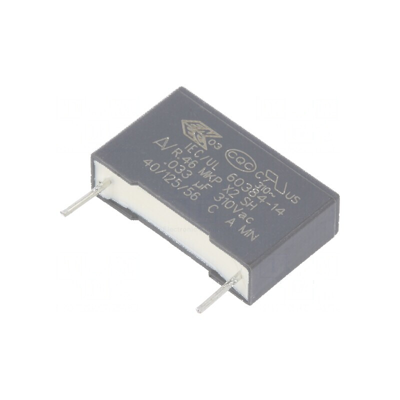 Condensator polipropilenă X2 R46 310V 0,033uF 18x11x5mm | Electronic-mag.ro | Componente Electronice Condensator polipropilenă X2 R46 310V 0,033uF 18x11x5mm | Electronic-mag.ro | Componente Electronice