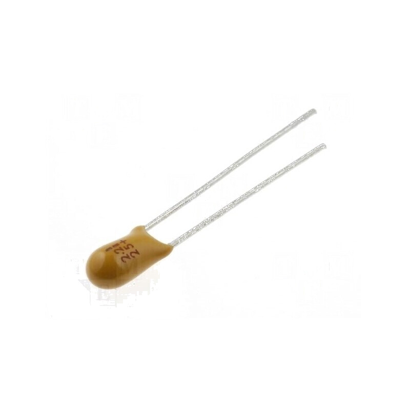 Condensator Tantal 2,2uF 25VDC THT ±20% -55÷85°C 2,54mm | Electronic-mag.ro | Componente Electronice