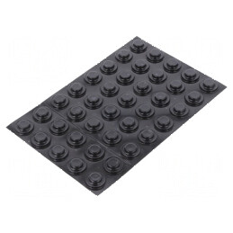 Picioruş autoadeziv poliuretan negru H: 4,7mm Ø15,9mm | Electronic-mag.ro | Componente Electronice
