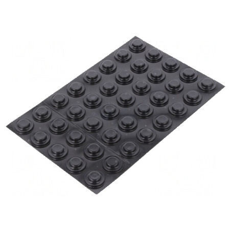 Picioruş autoadeziv poliuretan negru H: 4,7mm Ø15,9mm | Electronic-mag.ro | Componente Electronice