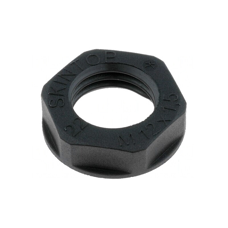 Piuliță M12 poliamidă UL94V-2 17mm neagră -20° la 100°C Pas 1,5 | Electronic-mag.ro | Componente Electronice Piuliță M12 poliamidă UL94V-2 17mm neagră -20° la 100°C Pas 1,5 | Electronic-mag.ro | Componente Electronice