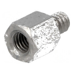 Piuliță distanțieră filetată M3 5mm alamă nichel | Electronic-mag.ro | Componente Electronice