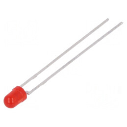 LED 3mm roșie 0,63-1,2mcd 50° convex 1,9-2,4V | Electronic-mag.ro | Componente Electronice