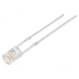 LED 3mm alb cald 250-300mcd 140° concav | Electronic-mag.ro | Componente Electronice