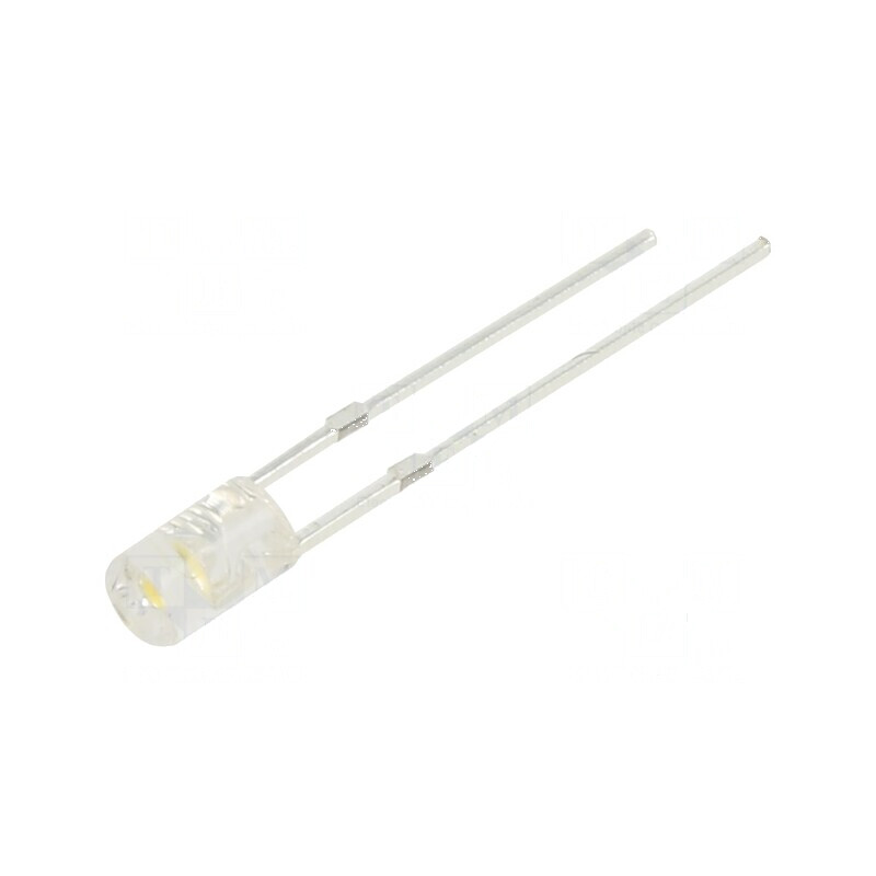 LED 3mm Alb Cald 450÷600mcd 100° Plat | Electronic-mag.ro | Componente Electronice