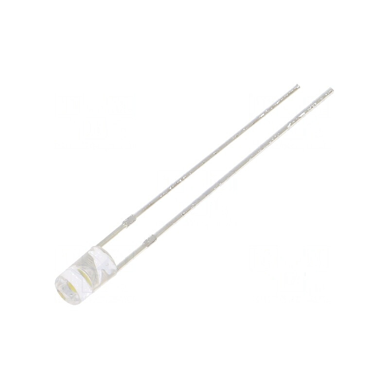 LED 3mm Alb Cald 1560-2180mcd 140° Plat 108mW | Electronic-mag.ro | Componente Electronice