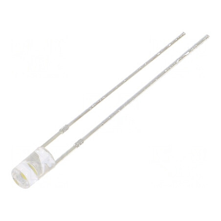 LED 3mm Alb Cald 1560-2180mcd 140° Plat 108mW | Electronic-mag.ro | Componente Electronice