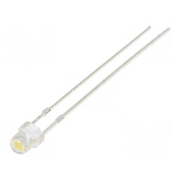 LED 3mm Alb Cald 1120mcd 100° Convex 2,9VDC | Electronic-mag.ro | Componente Electronice