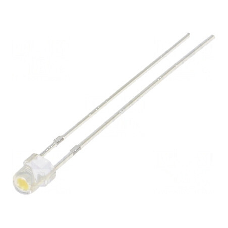 LED 3mm Alb Cald 1120mcd 100° Convex 2,9VDC | Electronic-mag.ro | Componente Electronice