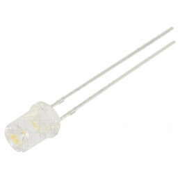 LED 5mm Alb Cald 1120-1560mcd 120° Concav | Electronic-mag.ro | Componente Electronice