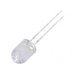 LED 8mm Alb Cald 14400-18000mcd 30° Convex | Electronic-mag.ro | Componente Electronice